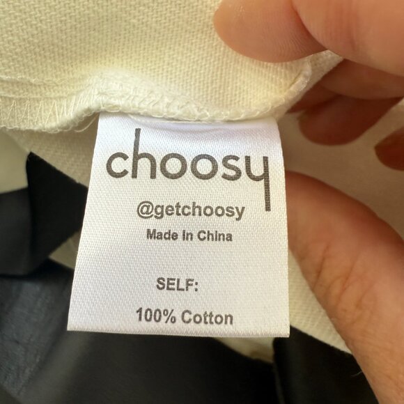 White Denim and Faux Leather Overalls with Chrome Detailing - Picture 5 of 7